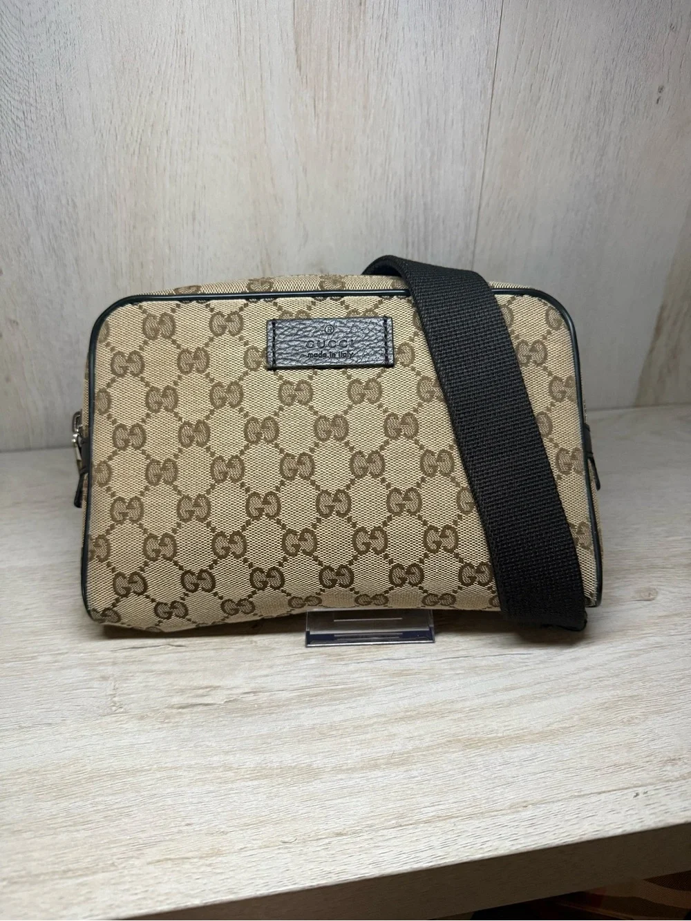 Gucci Beige GG Canvas Belt Bag